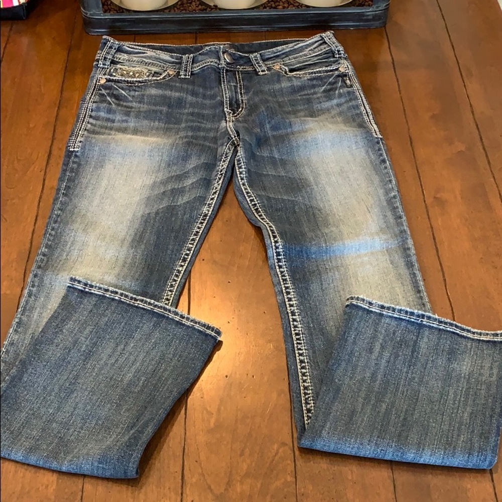 Embellished Silver Suki Jean.